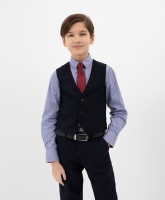 Жилет классический синий Gulliver, школьная форма для мальчиков  фото, kupilegko.ru